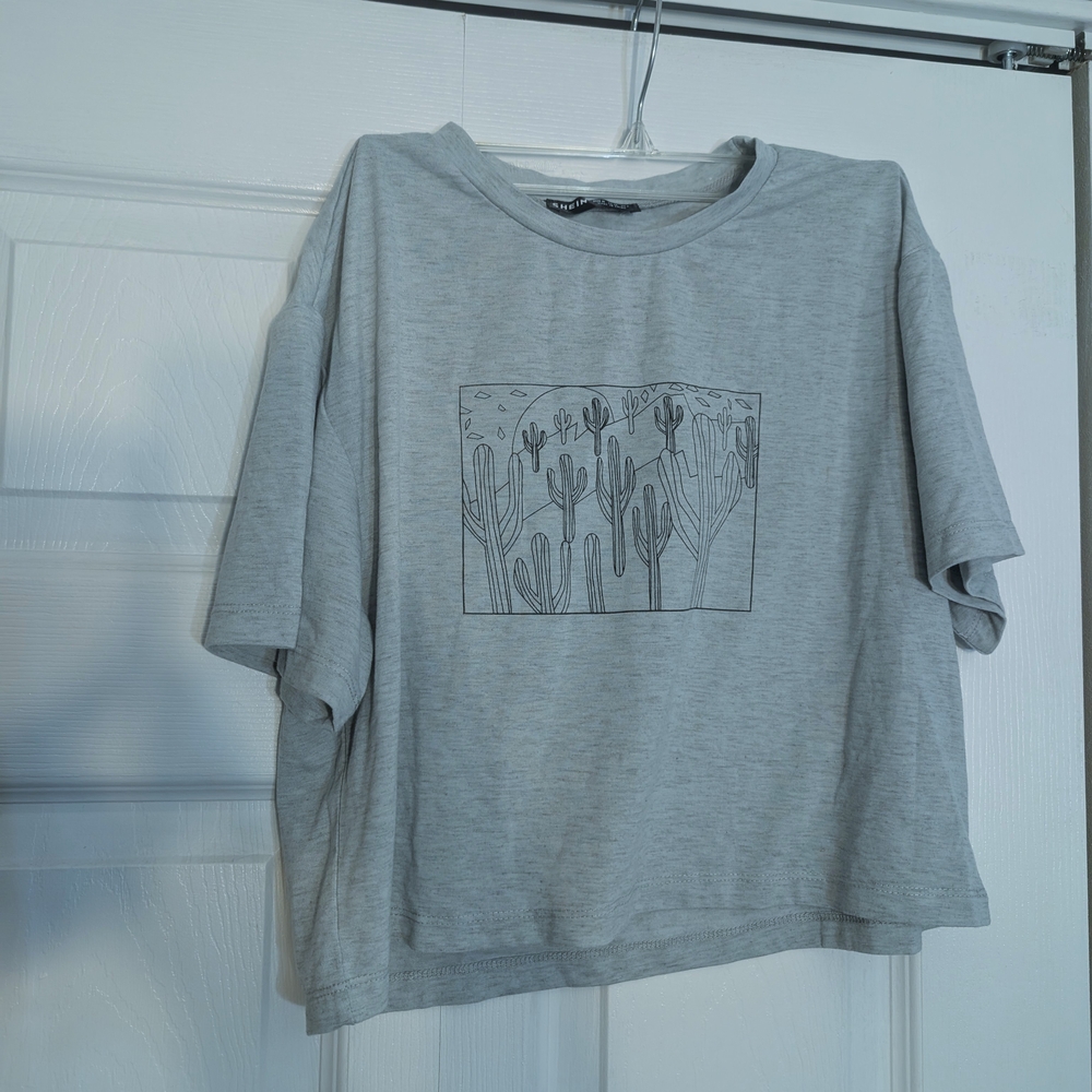 SHEIN Light Gray T-Shirt